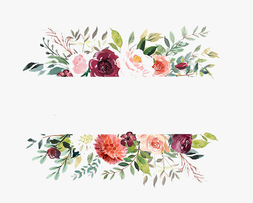 Detail Watercolor Flower Border Png Nomer 18