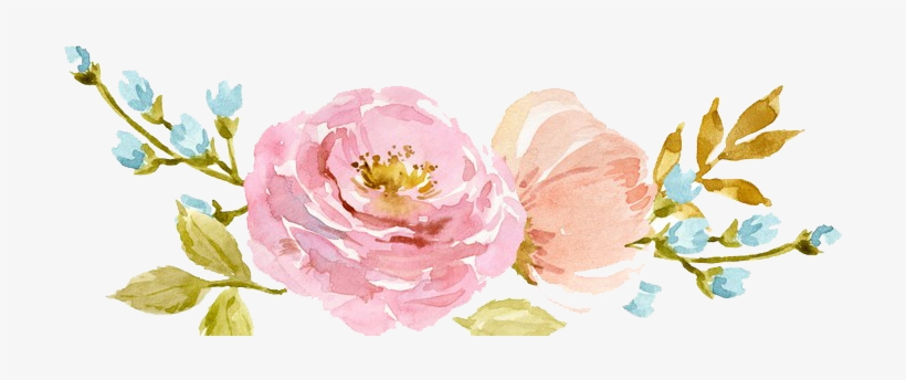 Detail Watercolor Flower Border Png Nomer 36