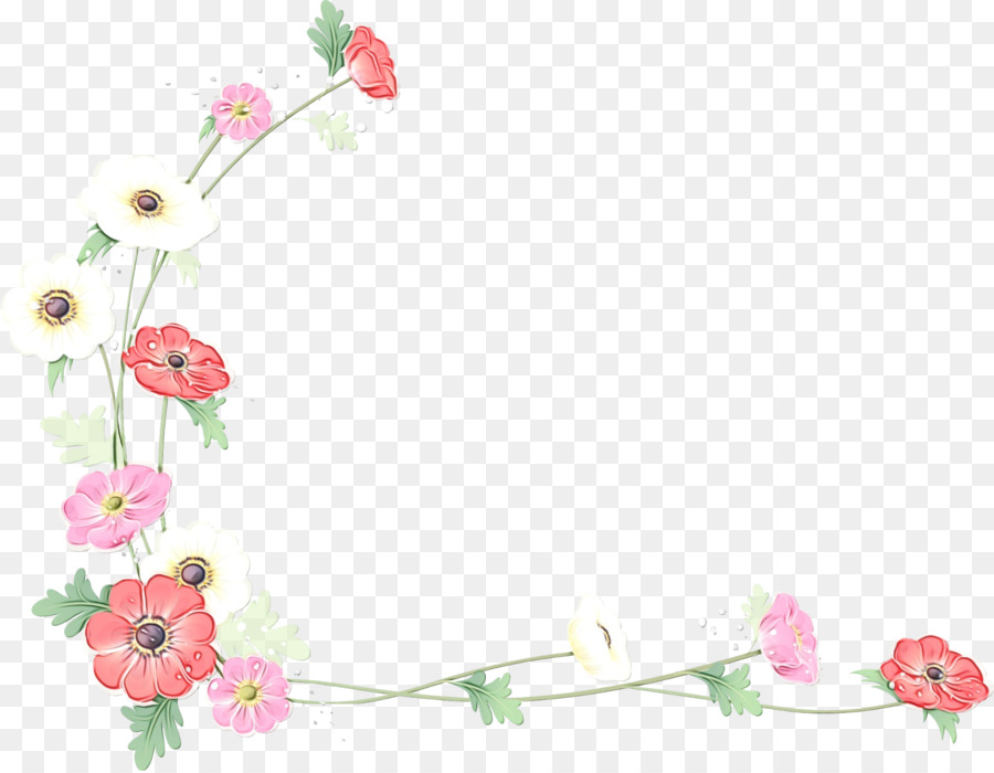 Detail Watercolor Flower Frame Png Nomer 50