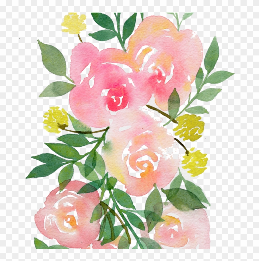 Detail Watercolor Flower Transparent Nomer 30