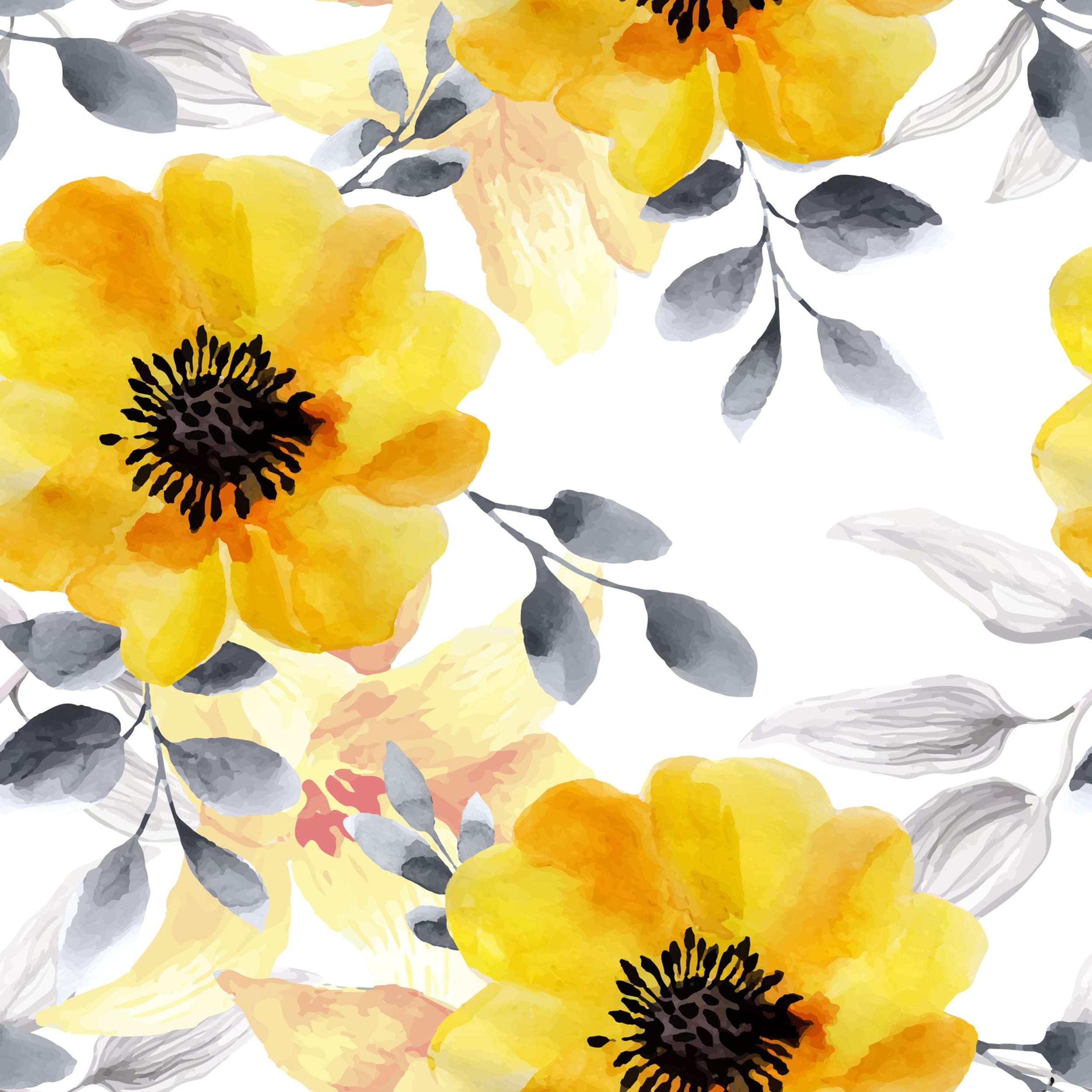 Detail Watercolor Flower Wallpaper Nomer 8