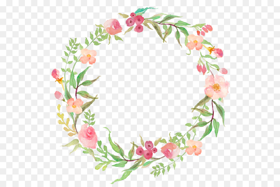 Detail Watercolor Flower Wreath Png Nomer 10