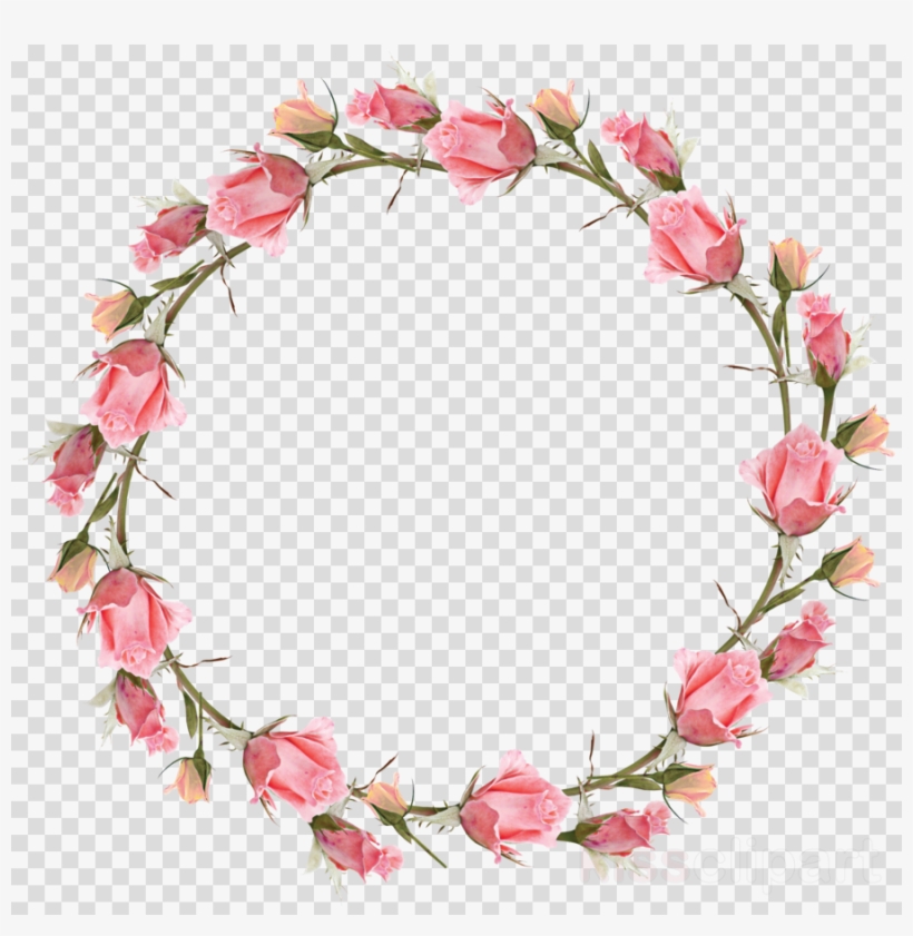 Detail Watercolor Flower Wreath Png Nomer 15