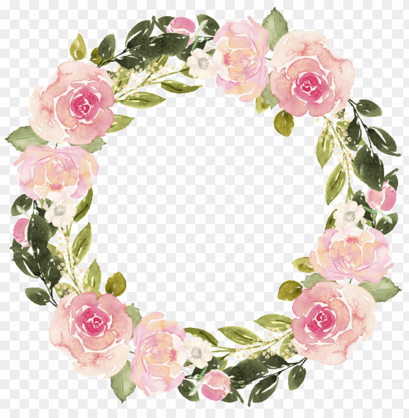 Detail Watercolor Flower Wreath Png Nomer 2