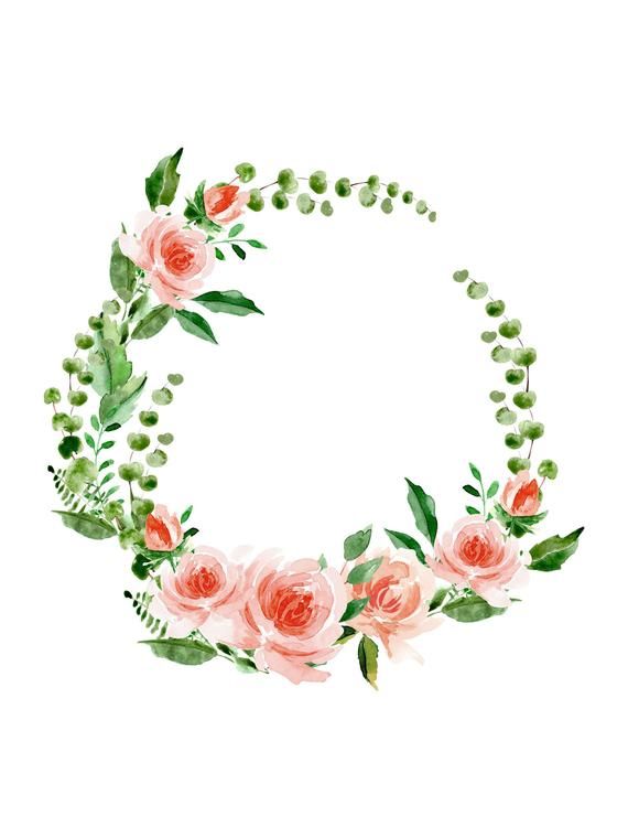 Detail Watercolor Flower Wreath Png Nomer 25
