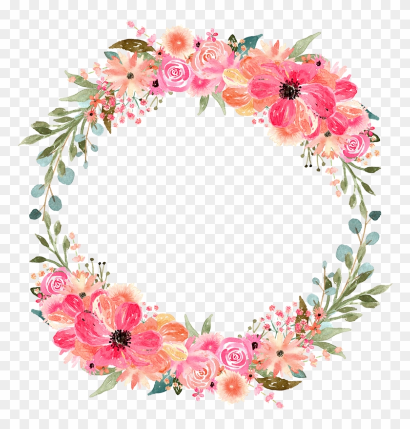 Detail Watercolor Flower Wreath Png Nomer 29