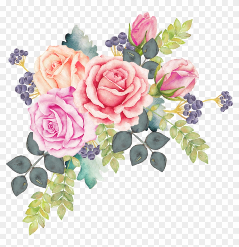 Detail Watercolor Flower Wreath Png Nomer 37