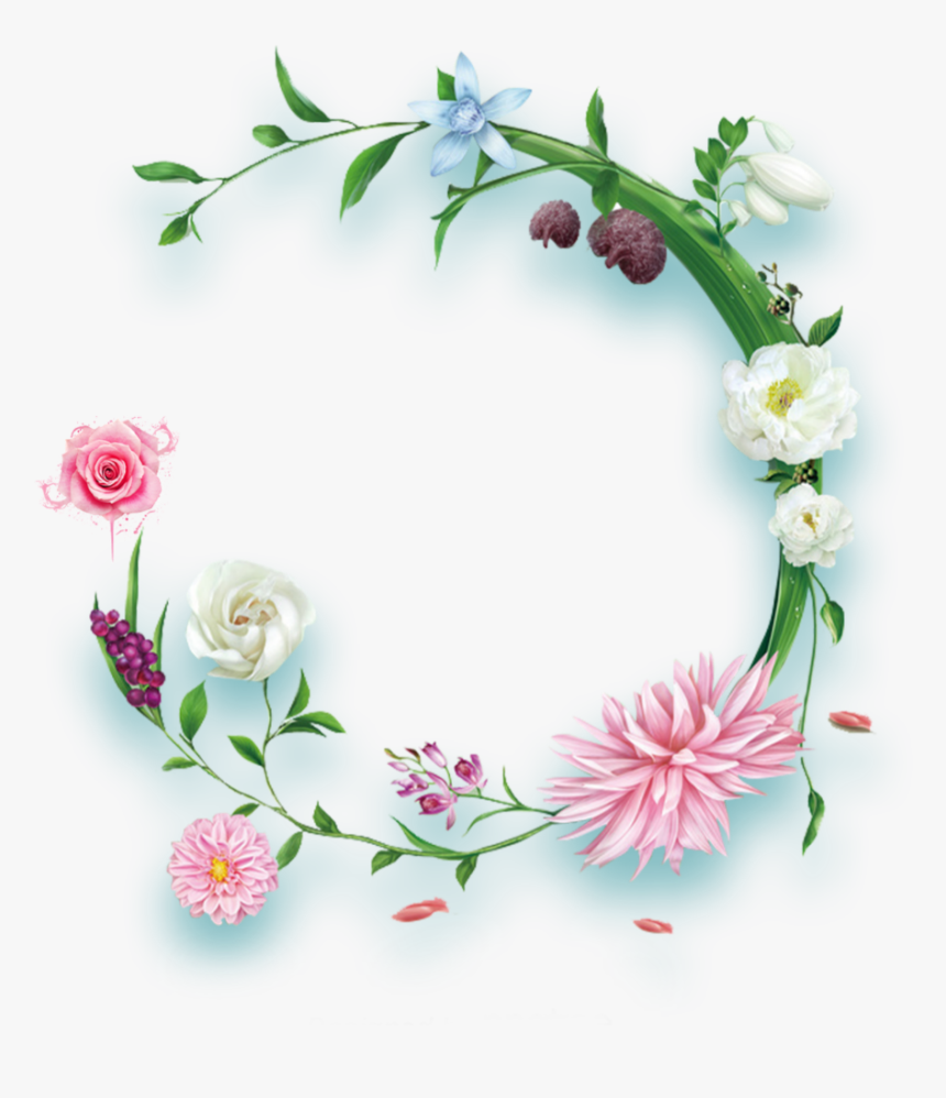 Detail Watercolor Flower Wreath Png Nomer 40