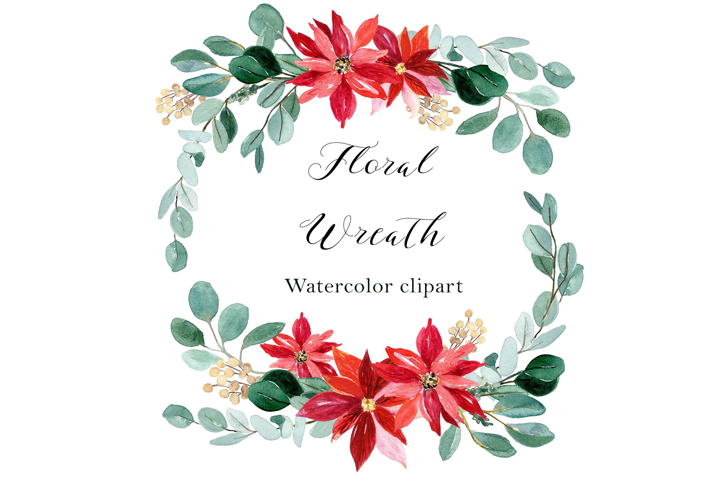 Detail Watercolor Flower Wreath Png Nomer 42