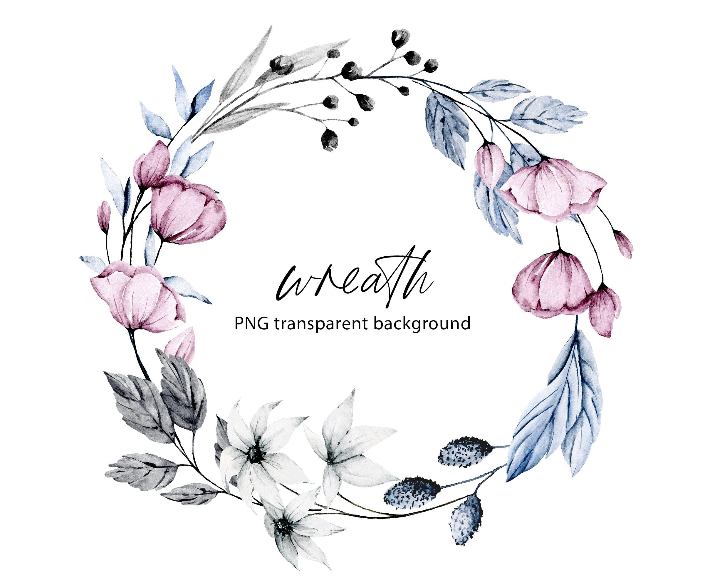 Detail Watercolor Flower Wreath Png Nomer 55