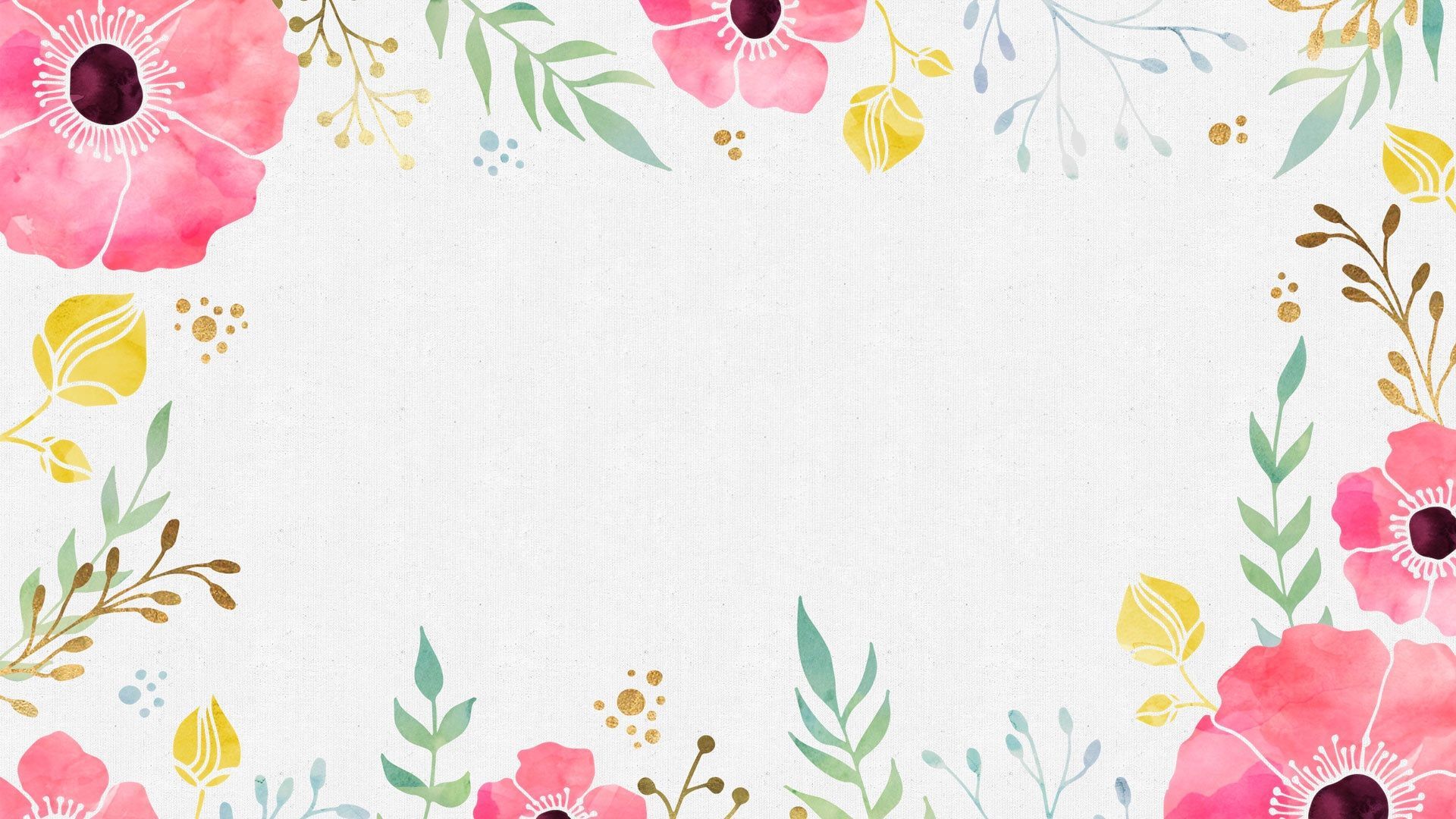 Detail Watercolor Flowers Background Nomer 38