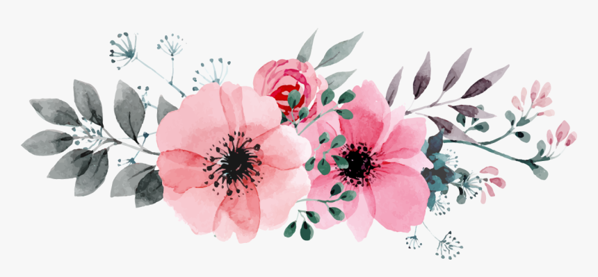 Detail Watercolor Flowers Png Nomer 6