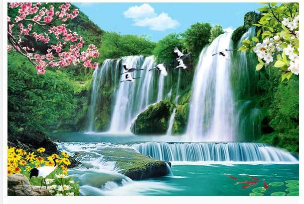 Detail Waterfall Wallpaper 3d Nomer 19