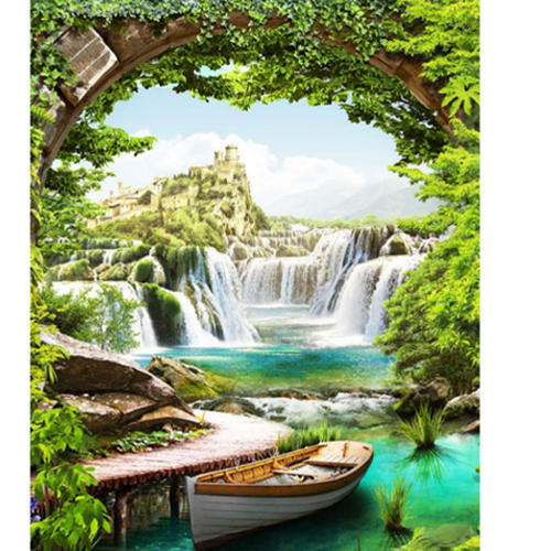 Detail Waterfall Wallpaper 3d Nomer 6