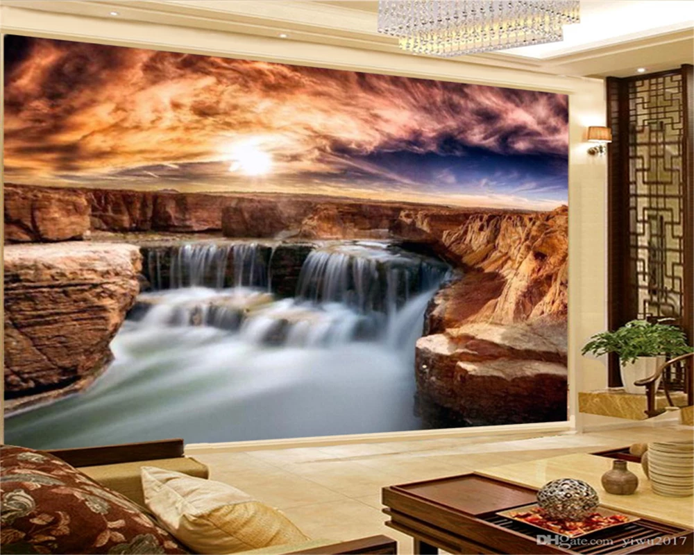 Detail Waterfall Wallpaper 3d Nomer 54