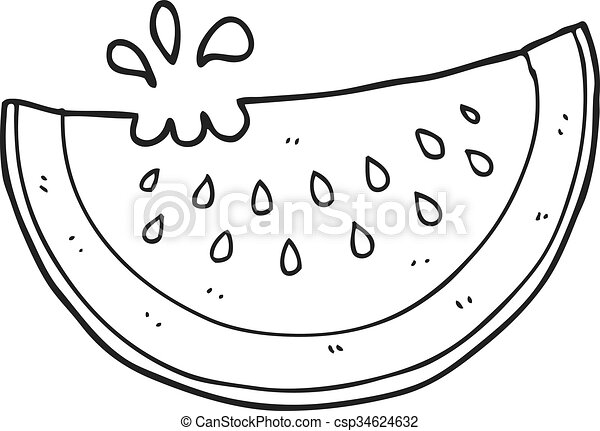 Detail Watermelon Clipart Black And White Nomer 13