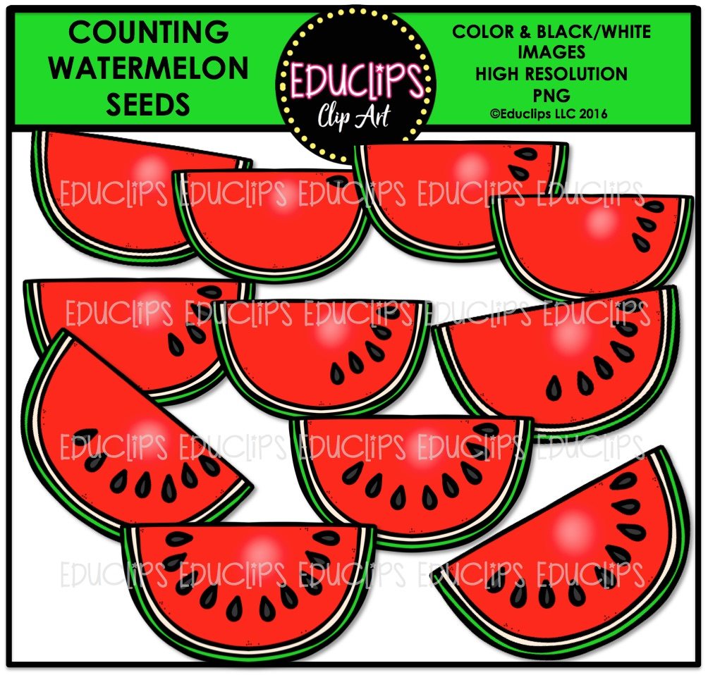 Detail Watermelon Seeds Clip Art Nomer 38
