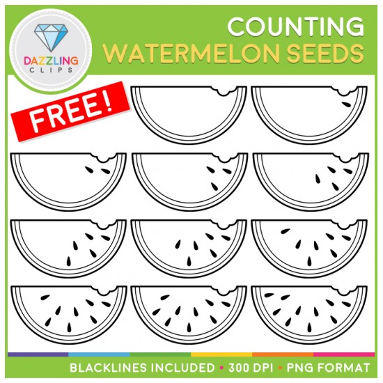 Detail Watermelon Seeds Clip Art Nomer 50
