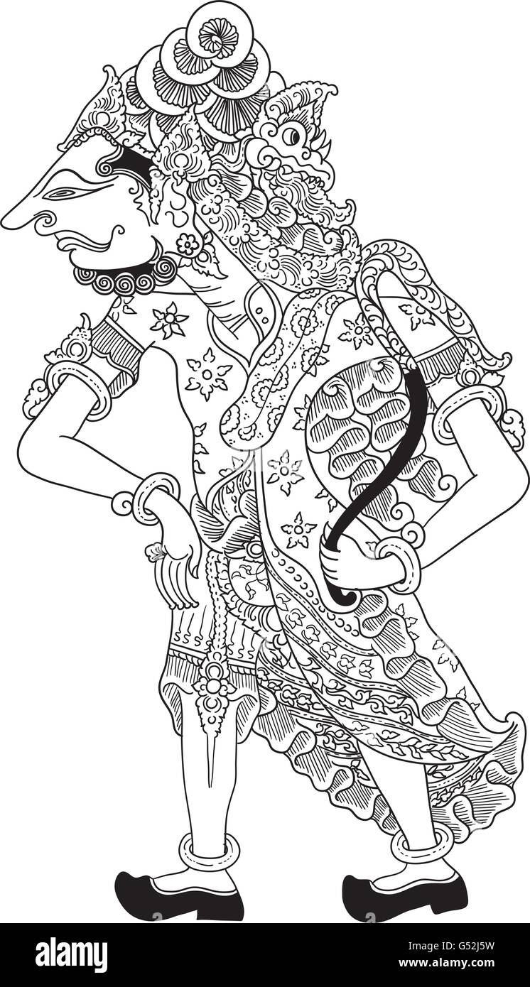 Detail Wayang Hitam Putih Nomer 18