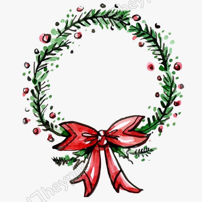 Detail Simple Christmas Wreath Clipart Nomer 10