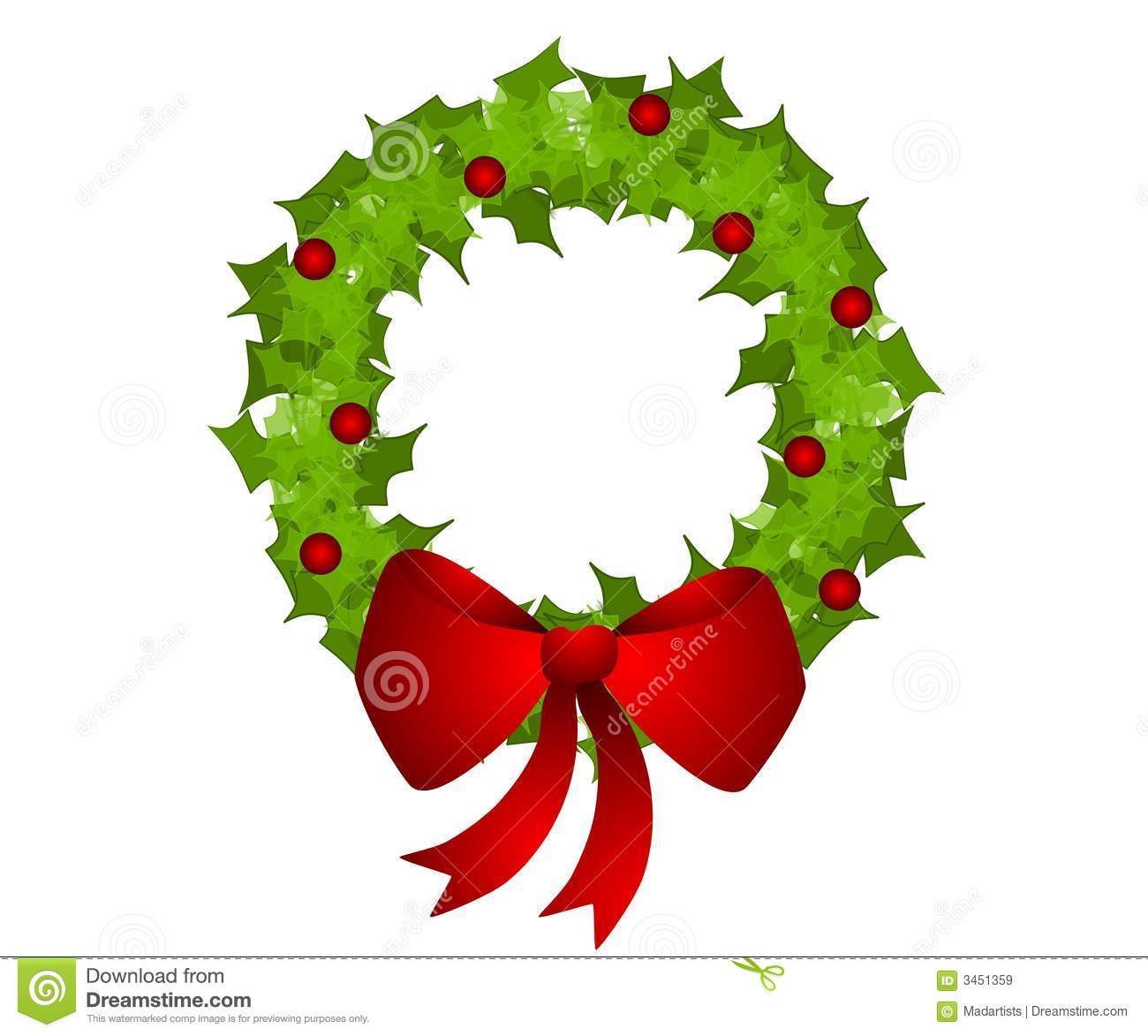 Detail Simple Christmas Wreath Clipart Nomer 4