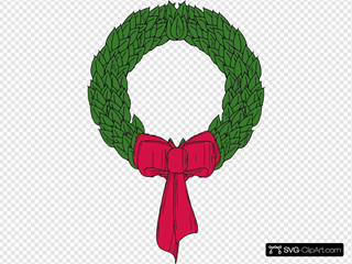 Detail Simple Christmas Wreath Clipart Nomer 27