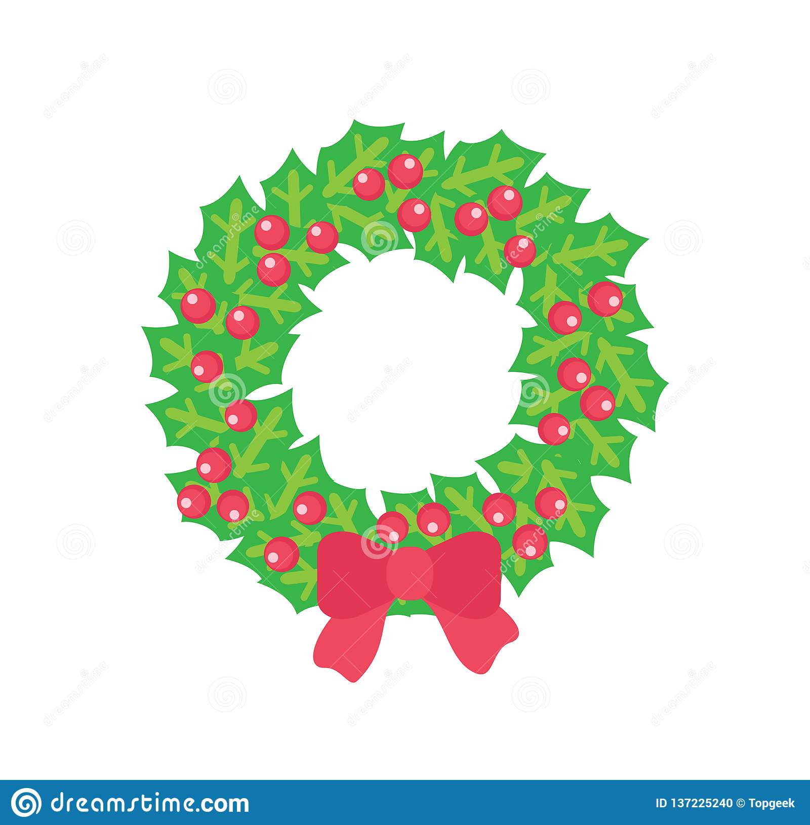 Detail Simple Christmas Wreath Clipart Nomer 29