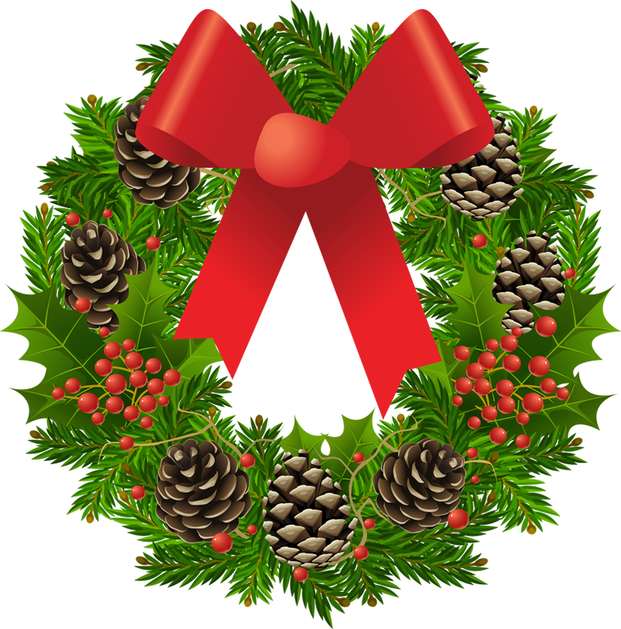 Detail Simple Christmas Wreath Clipart Nomer 34