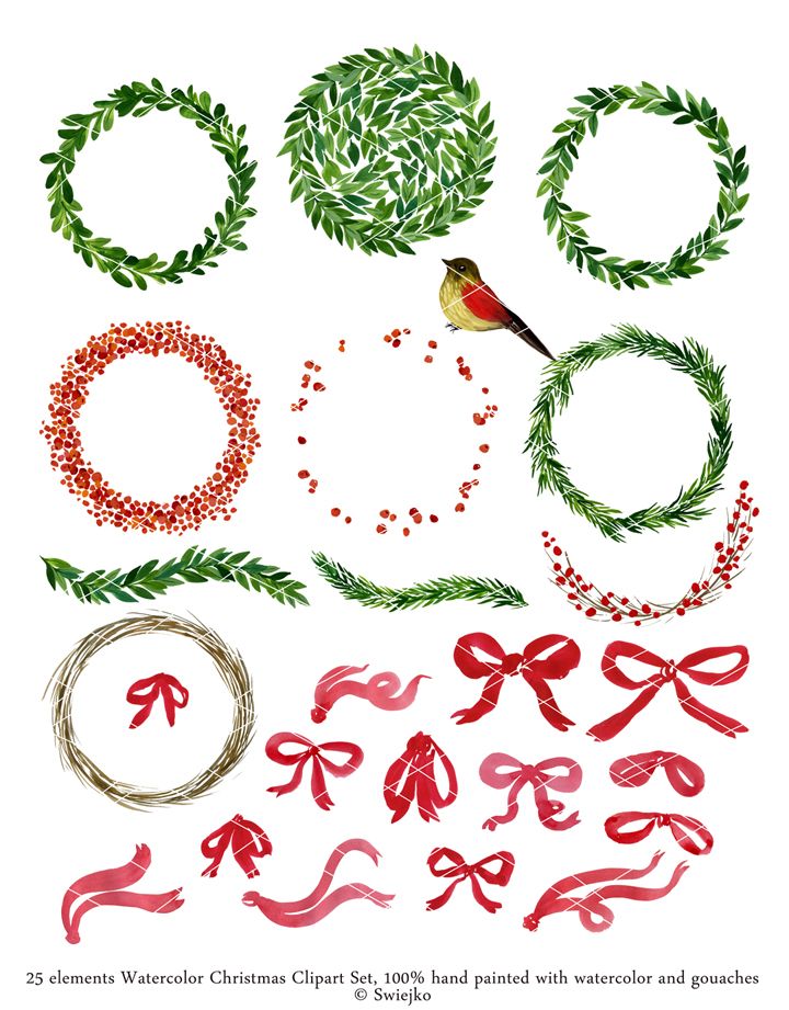 Detail Simple Christmas Wreath Clipart Nomer 43