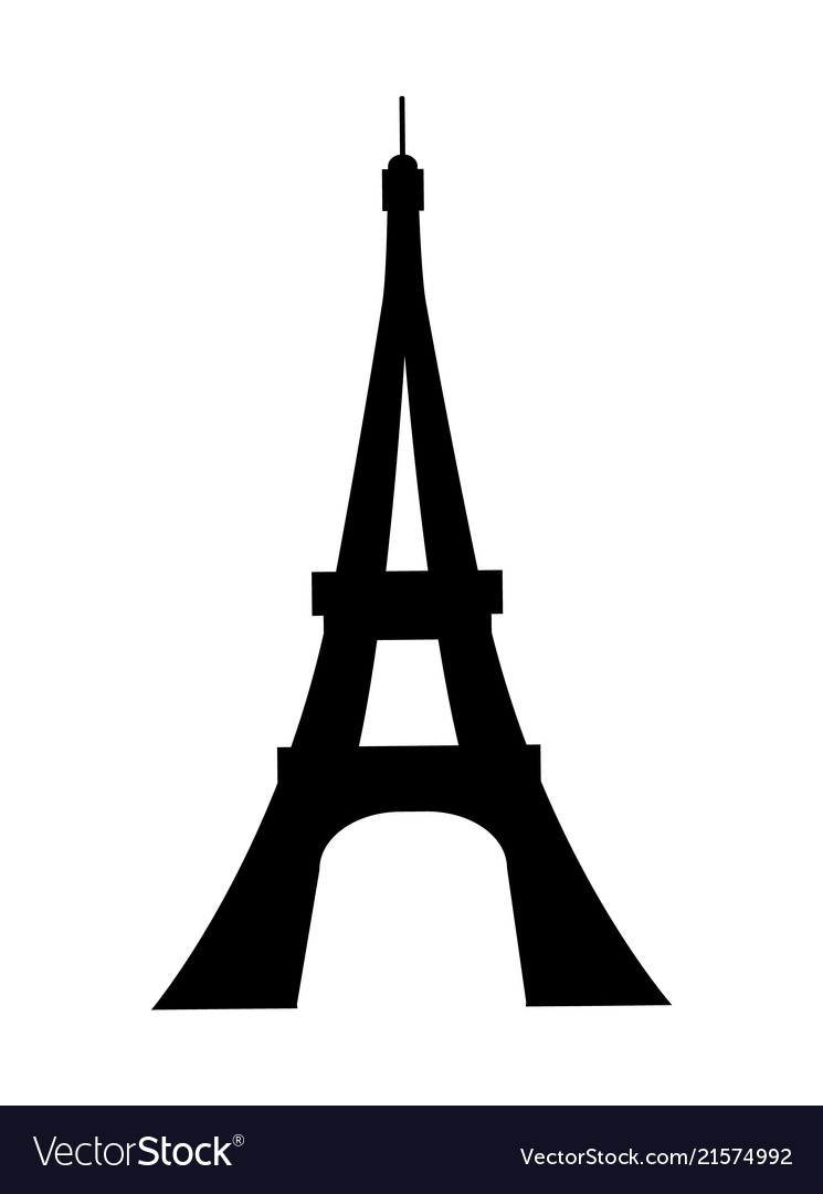 Simple Eiffel Tower Silhouette - KibrisPDR