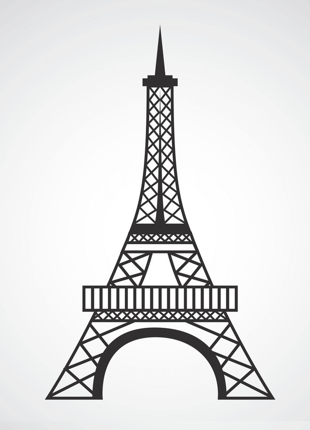 Detail Simple Eiffel Tower Silhouette Nomer 24