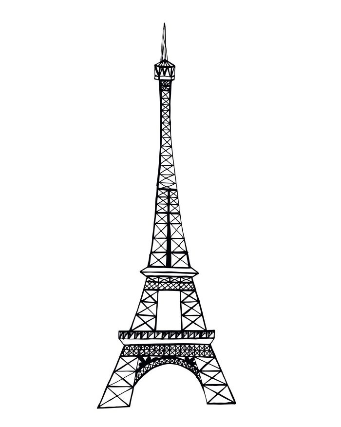 Detail Simple Eiffel Tower Silhouette Nomer 26