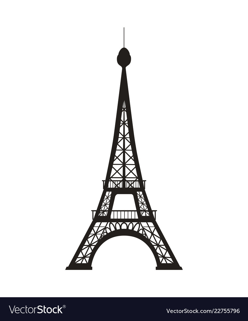 Detail Simple Eiffel Tower Silhouette Nomer 29
