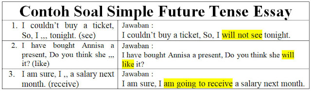 Detail Simple Future Tense Contoh Nomer 7