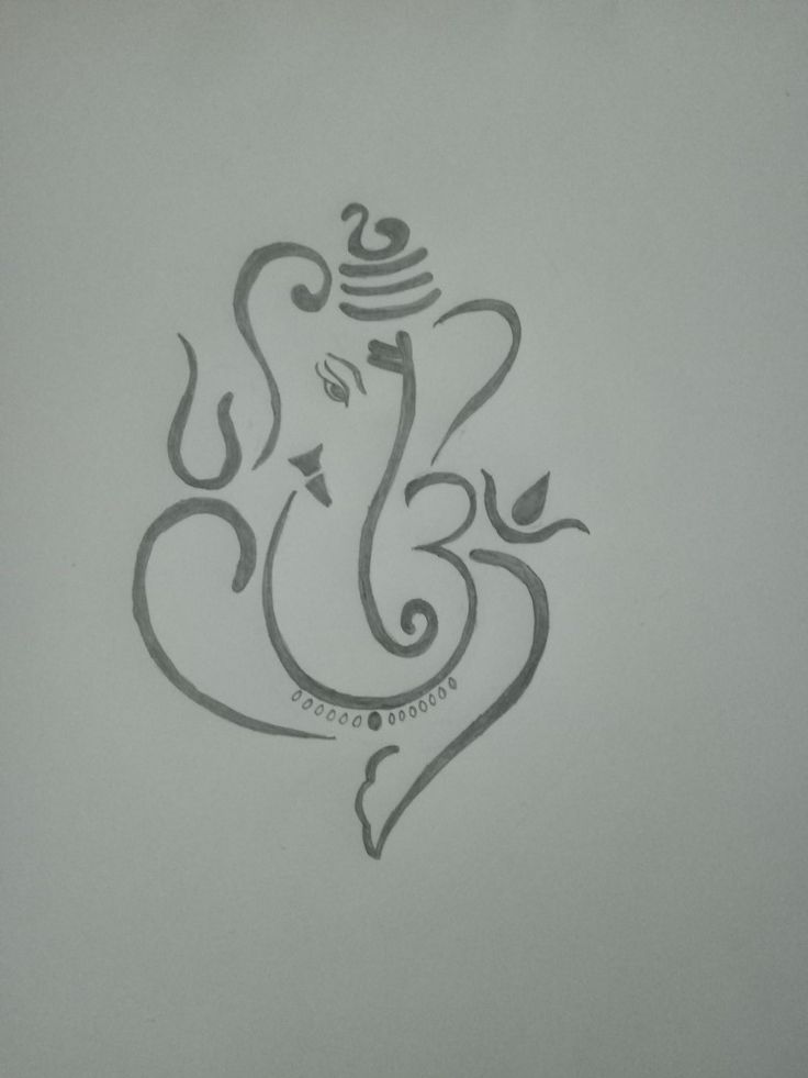 Detail Simple Ganesh Pencil Drawing Nomer 12