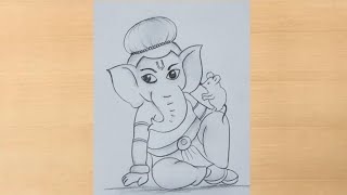 Detail Simple Ganesh Pencil Drawing Nomer 19