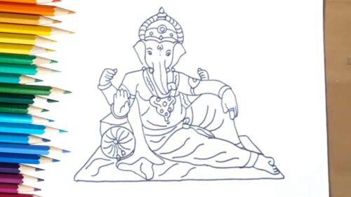 Detail Simple Ganesh Pencil Drawing Nomer 45