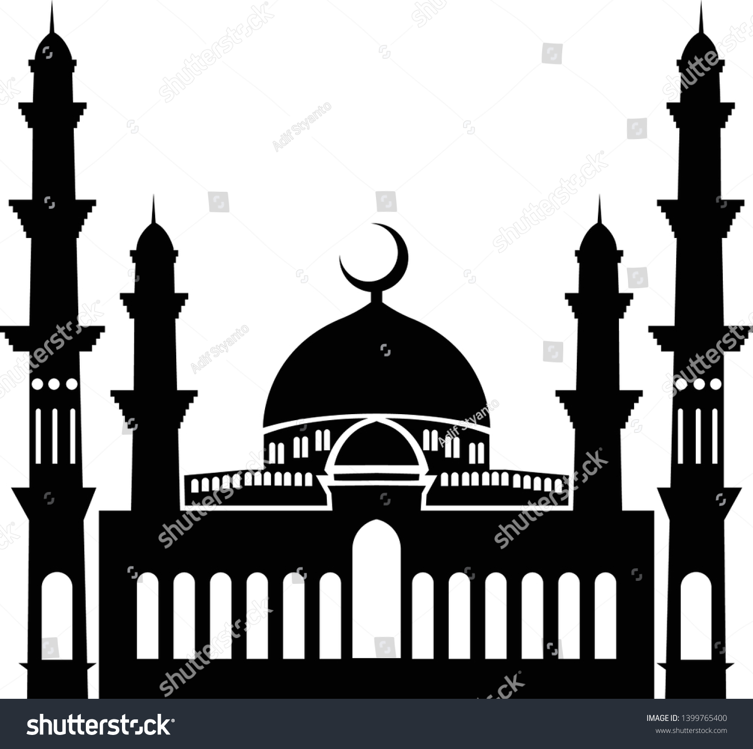 Detail Simple Mosque Silhouette Nomer 15