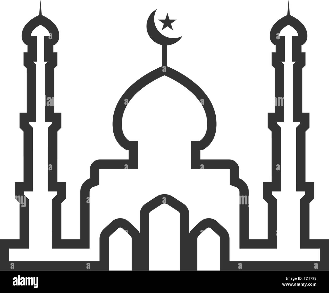 Detail Simple Mosque Silhouette Nomer 21