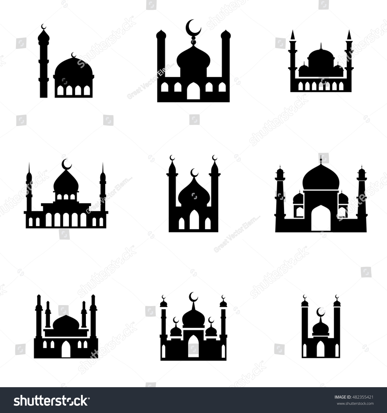 Detail Simple Mosque Silhouette Nomer 22