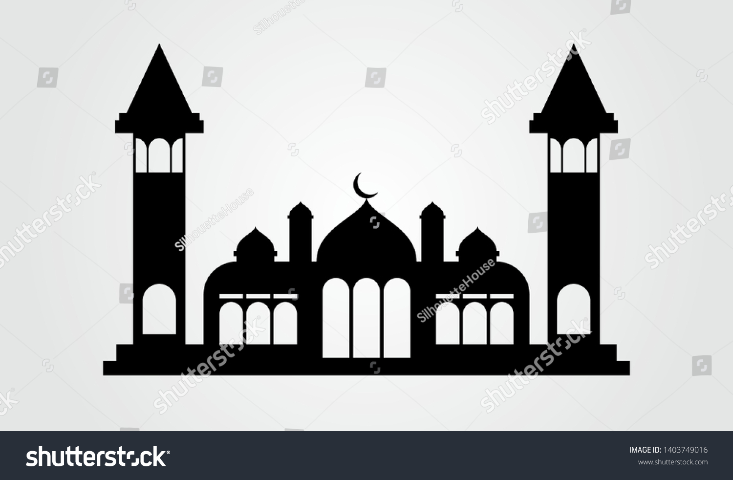 Detail Simple Mosque Silhouette Nomer 27