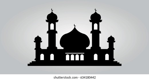 Detail Simple Mosque Silhouette Nomer 9