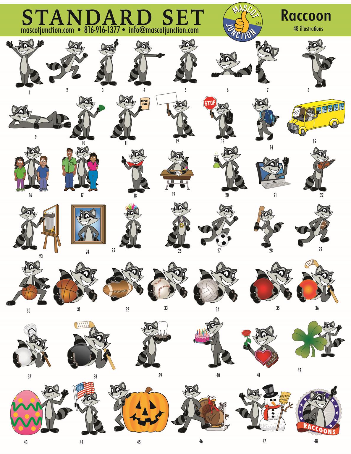 Detail Simple Raccoon Clipart Nomer 48