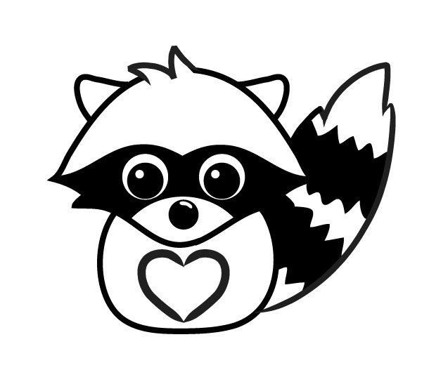 Detail Simple Raccoon Clipart Nomer 10