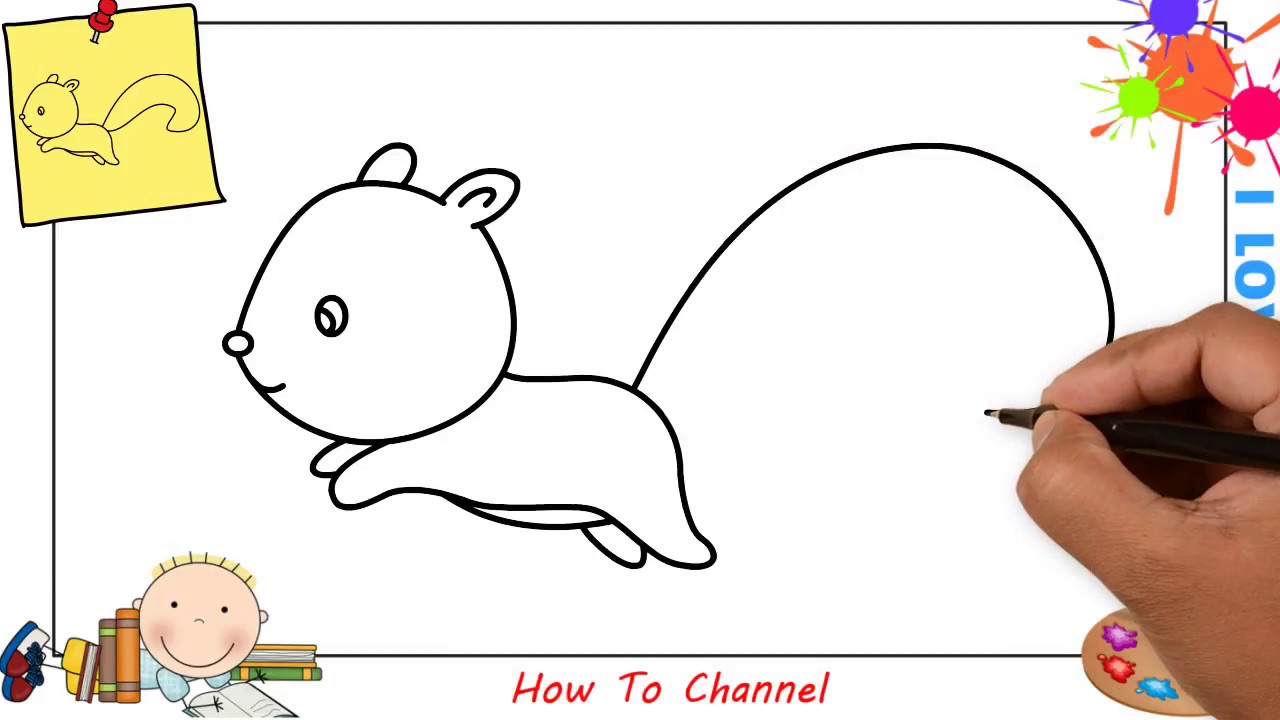 Detail Simple Squirrel Clipart Nomer 16