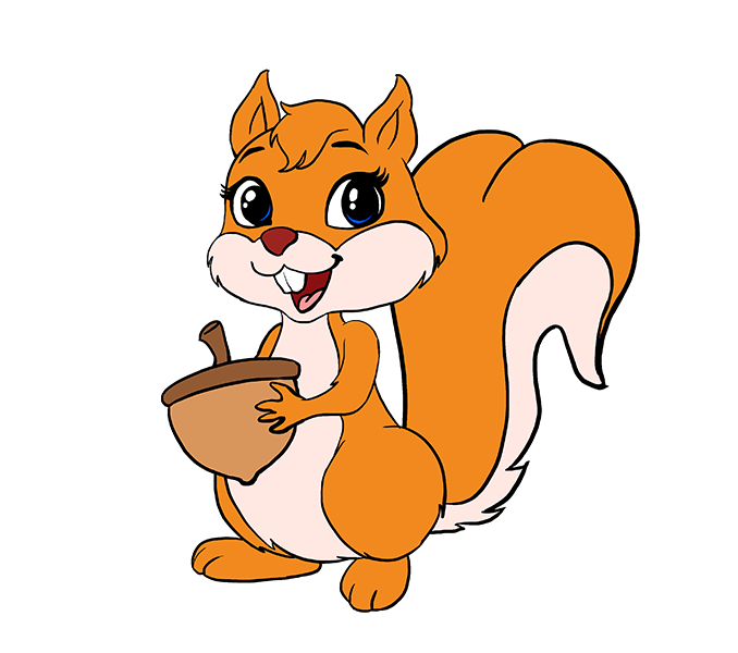 Detail Simple Squirrel Clipart Nomer 3