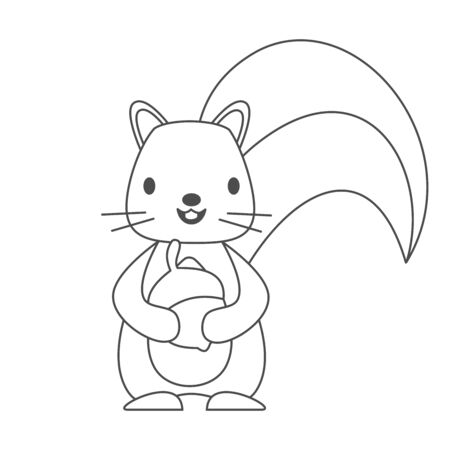 Detail Simple Squirrel Clipart Nomer 30