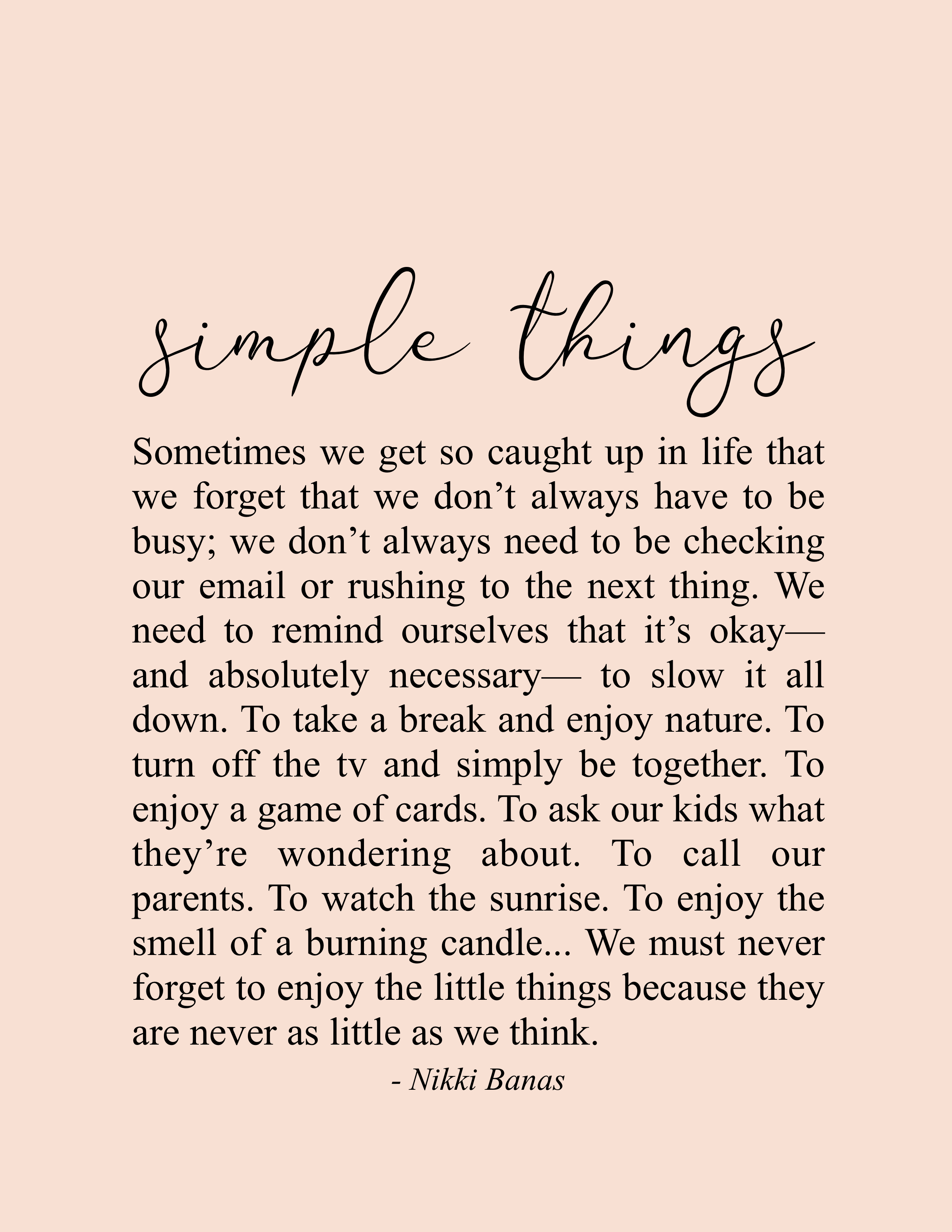 Simple Things Quotes - KibrisPDR