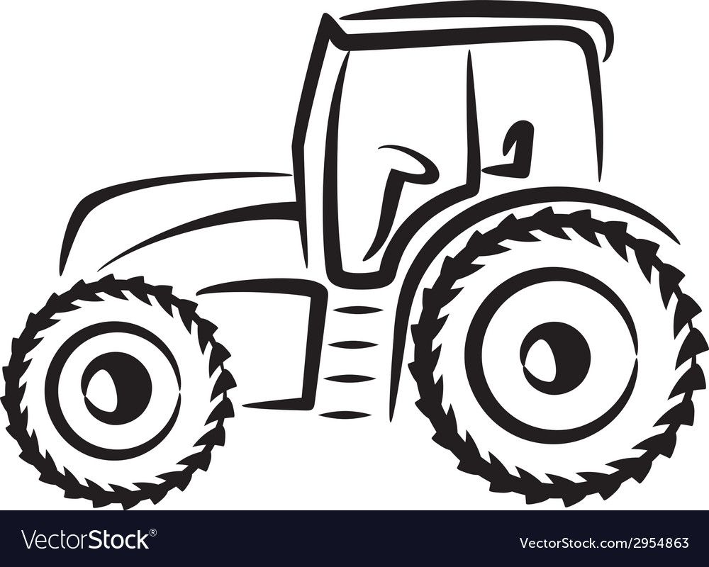Detail Simple Tractor Clipart Nomer 37