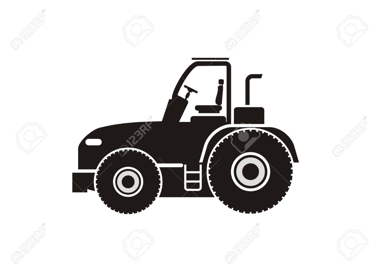 Detail Simple Tractor Clipart Nomer 47